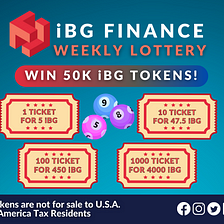 🎱 iBG Weekly Lottery is now open to buy tickets for the next round!