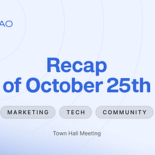 Seth — AirDAO’s Global Community Manager — started the Town Hall with a recap of the month’s…