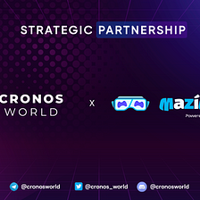 Cronos World and Mazimatic are partnering to make the ecosystem for the DeFi future