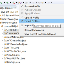 Import and Export Eclipse Profiles
