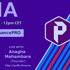 $1,000 Give-Away! Join PUFFY Finance AMA With CEO on December 6th — 12PM CET