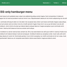 How to make a CSS-only hamburger menu