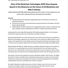 PRESS RELEASE: UK Parliament has Launched a New Parliamentary Group for Blockchain Technologies