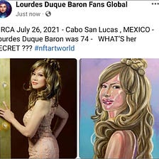 Lourdes Duque Baron si unisce al mondo NFT!