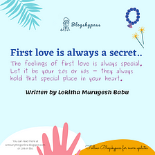 First love is always a secret