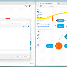 Flowchart editor dgrm.net / Quick save