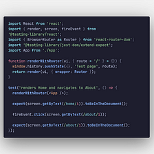 Testing React Router Dom using Jest Framework