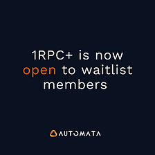 1RPC+ open to waitlist members