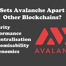What Sets Avalanche Apart From Other Blockchains?