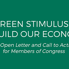 Green Stimulus in the Press