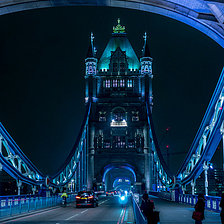 Blue hour at Tower Bridge, London / England