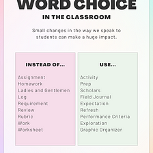 The English Teacher’s Guide to Word Choice in the Classroom