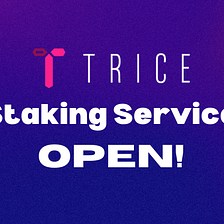 Shuffle & TRICE Staking Service