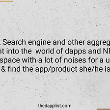 @thedapplist is an aggregation layer that provides end users with a place to explore new dapps…