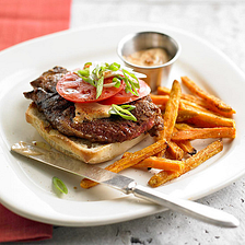 Cajun Steak Sandwiches with Sweet Potato Fries