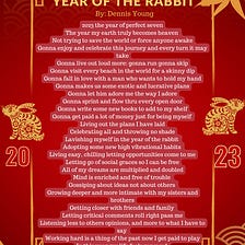 2023 Year of the rabbit