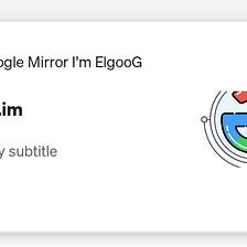 Google Mirror - I'm elgooG