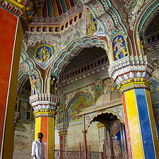 Interior of Thanjavur Maratha Palace in Tanjore, India