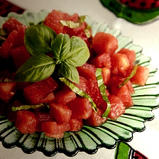 Fruit Salad — Watermelon Basil Salad