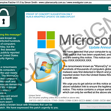 #WannaFix Proposal by Cyber Security Expert Simon Smith — Use the exploit to our advantage?