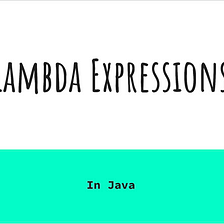 Lambda In Java