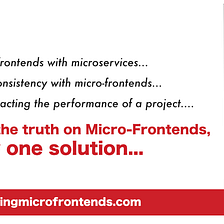 Building Micro-Frontends… the book