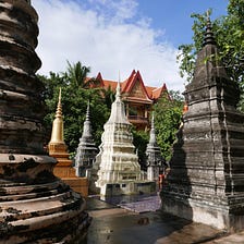 Cambodia — Wat Dam Nak (Wat Damnak; ព្រះដំណាក់), High School Road (cor Wat Bo Road), Siem Reap…