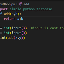 Setting up a simple Python test case
