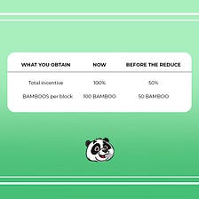 Reducing rewards on Bamboo DeFi to regularize circulating supply