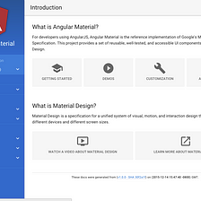 Angular Material is 1.0