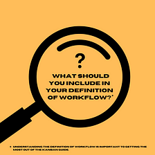 Definition of “workflow” in Kanban