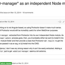 Webdriver Manager: a node module