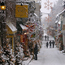 Snowy Afternoon, Old Town Quebec City, Canada