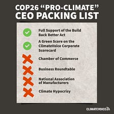 COP-Out 26? Companies Leave Climate Policy to Trade Associations