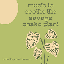 music to soothe the savage snake plant