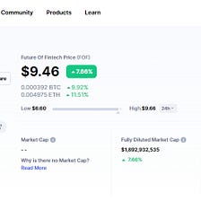 FOF has been listed on CoinMarketCap & CoinGecKo