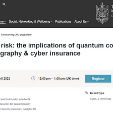 Quantum risk: the implications of QC on cryptography & cyber insurance