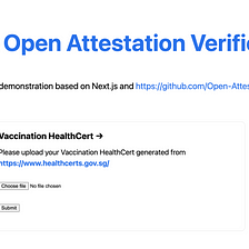 Verification Sample App of Open Attestation-based Vaccination Certificate