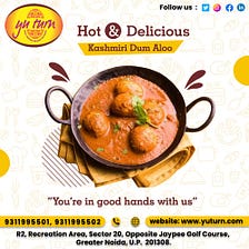“Satisfy your taste buds with our flavourful Kashmiri Dum Aloo” 🤤🍴