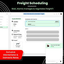 Freight Scheduling-Manage & Negotiate Shipments with Atomix App
