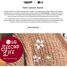 LG and thredUP Partner to Extend the Life of Clothes, Marking Expansion of thredUP’s…