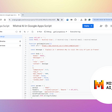 Explore Mistral AI API with Google Apps Script