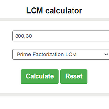 What is Least Common Multiple Calculator?