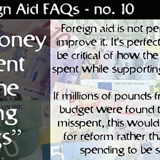 ‘Aid money is spent on the wrong things’