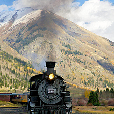 Steam train in the Wild West, Durango & Silverton Narrow Gauge Railroad, Colorado, USA