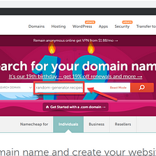 Create a custom domain on Namecheap and connect it to a firebase web site