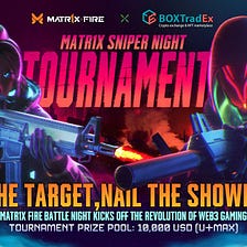 Web3首屆電競大賽Matr1x Sniper Night正式開戰 獎金高達10,000美金