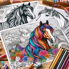 Kolorowanki z końmi —  idealny sposób na rozwój kreatywności dzieci