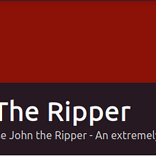 John The Ripper TryHackme Writeup