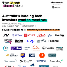 The Giant Warm Intro Returns — Come Meet Australia’s Most Active Tech Investors